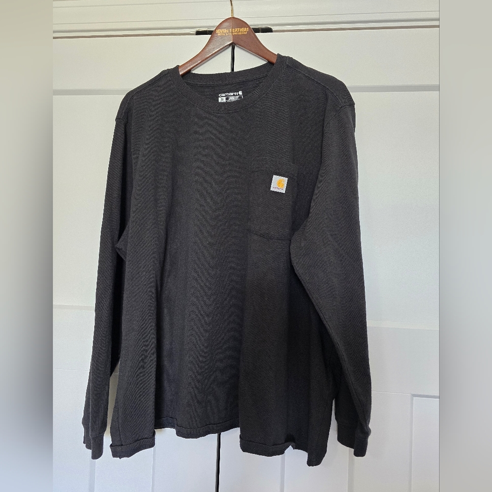 Carhartt Womens Black Long Sleeve Pocket Tee #2